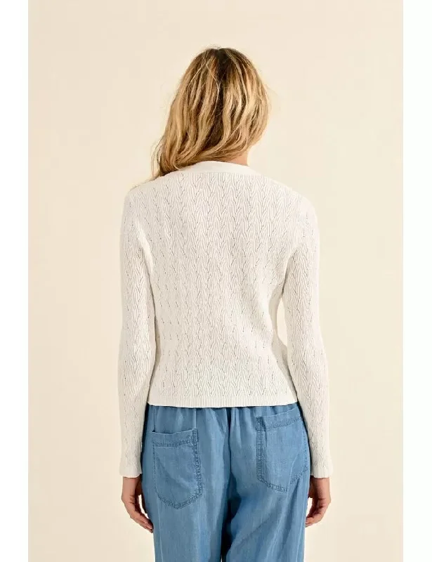 Pointelle cardigan