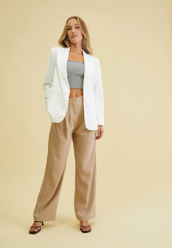 DSLucy Linen Blazer - Gardenia