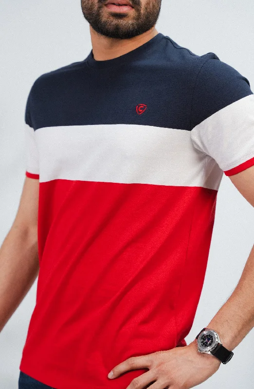 Striped T-Shirt - Red/Navy