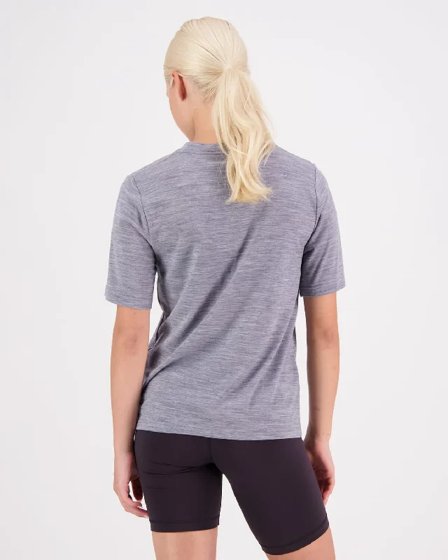 Icon Merino Air-Con Relaxed Tee - Grey Heather