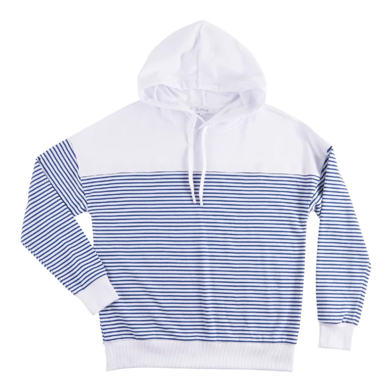 mySTYLE Women's Street Smart Stripe Fleece Hoodie