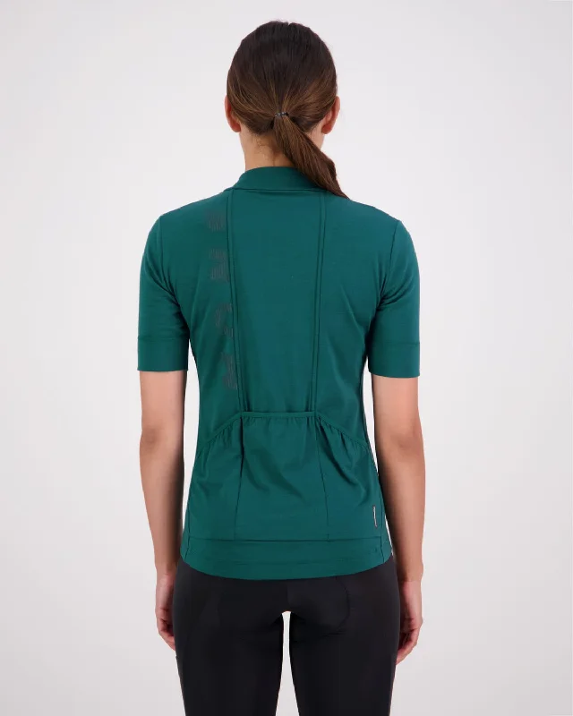 Roam Cargo Merino Shift Full Zip Tee - Evergreen