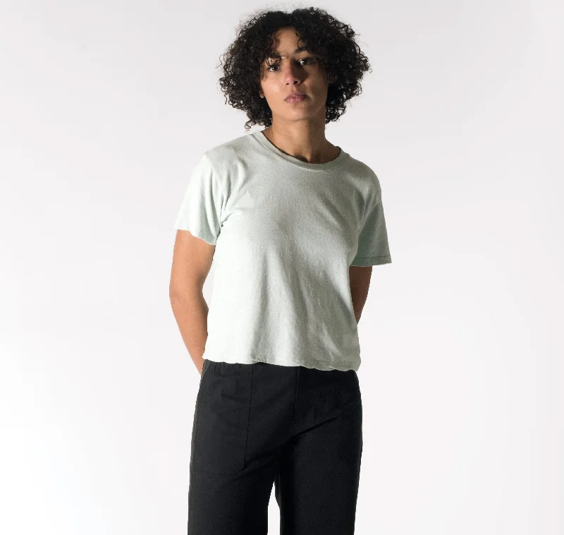 Seafoam Cropped Lorel Tee