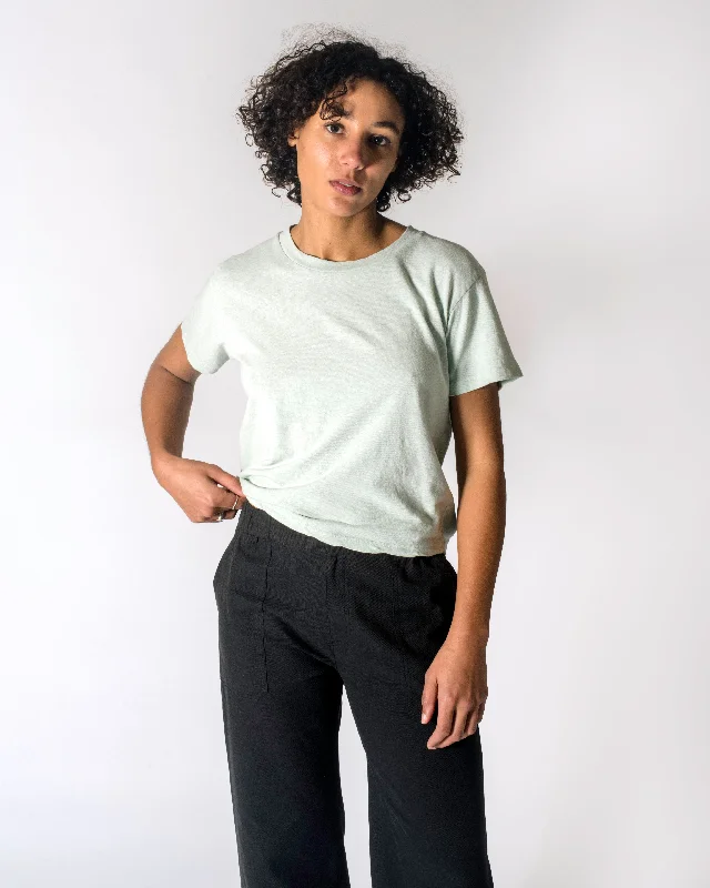 Seafoam Cropped Lorel Tee