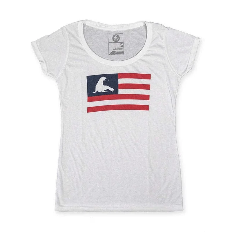 Women's URT Flag Scoop Neck