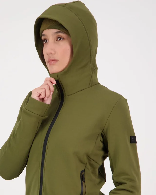 Arcadia Merino Fleece Hoody - Dark Olive