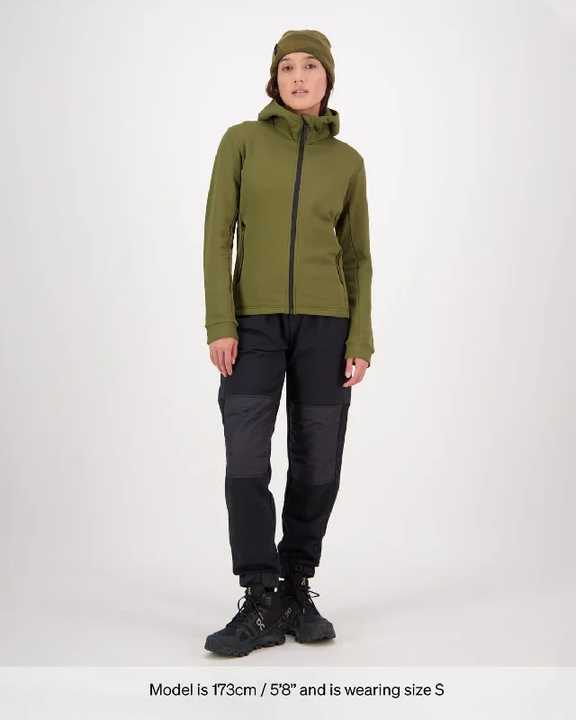 Arcadia Merino Fleece Hoody - Dark Olive