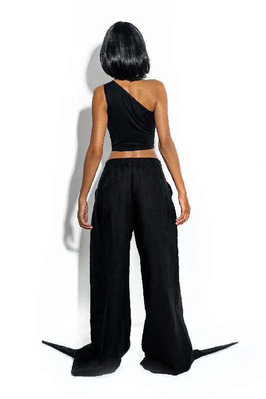 Volume linen pants