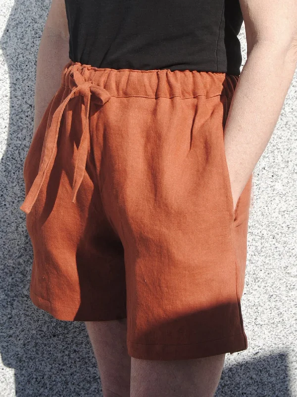 Cotton and Linen Casual Shorts