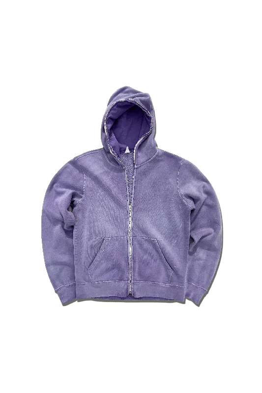 Exclusive Full Zip Body Bag Hoodie - Sheen Frosted Grape