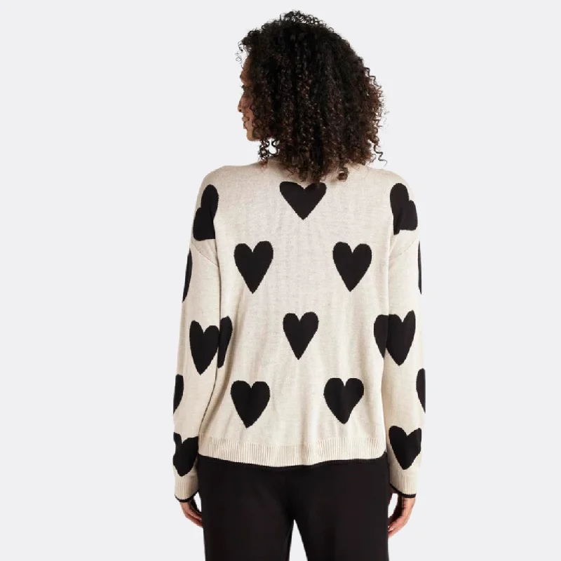 Lottie Heart Sweater (Black Hearts)