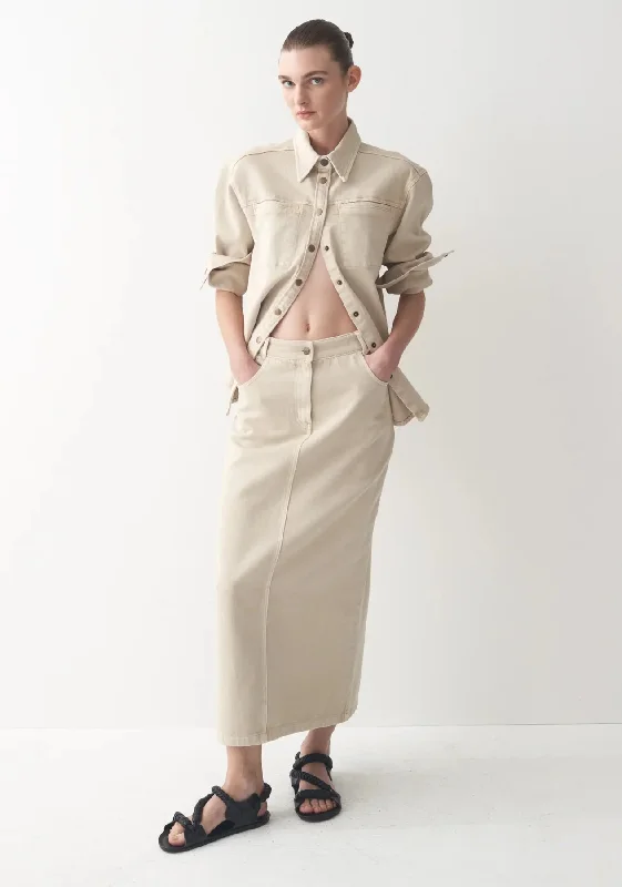 Morrison Jagger Denim Skirt Sand