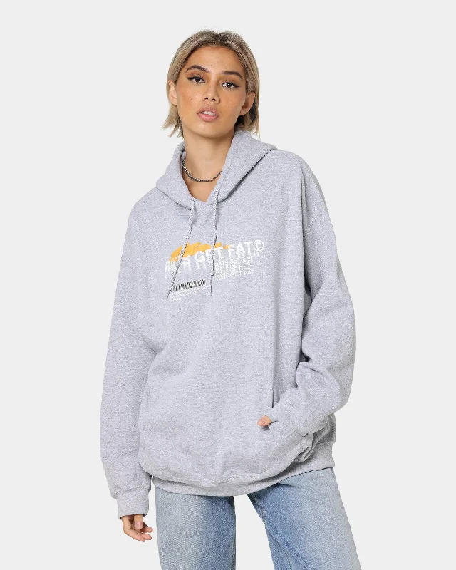 Rats Get Fat Spray Butterfly Hoodie Grey