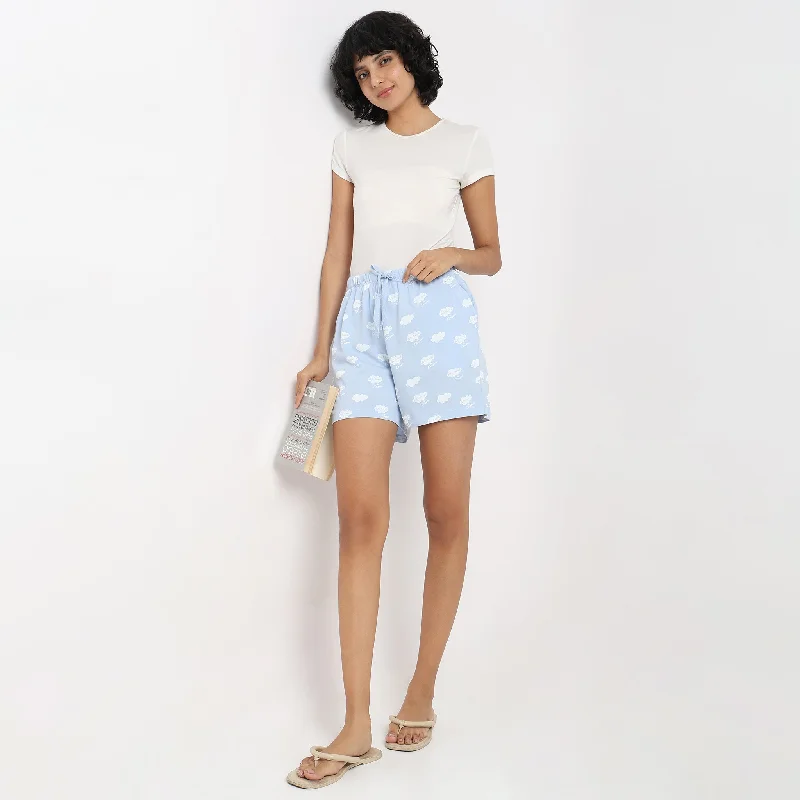 Regular Fit Printed Mid Rise Shorts