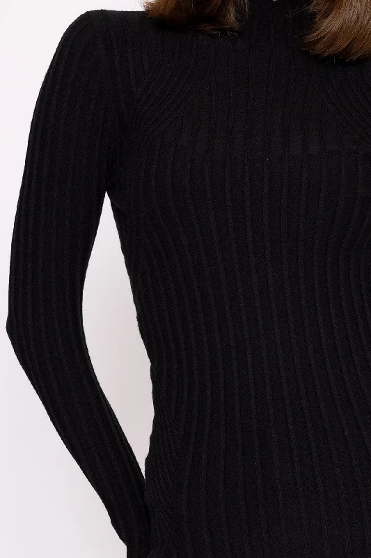 Rib Knit Top in Black