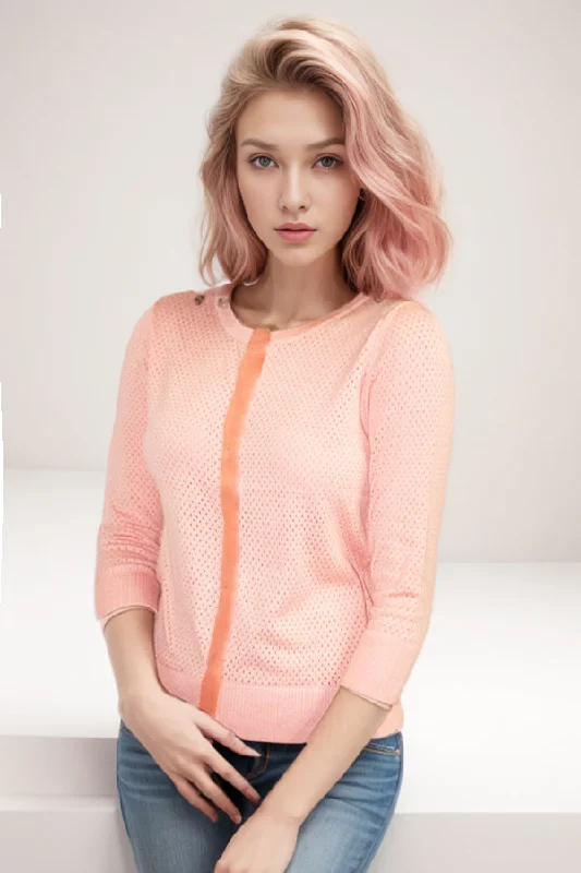 S2503 PEACH SWEATER TOP