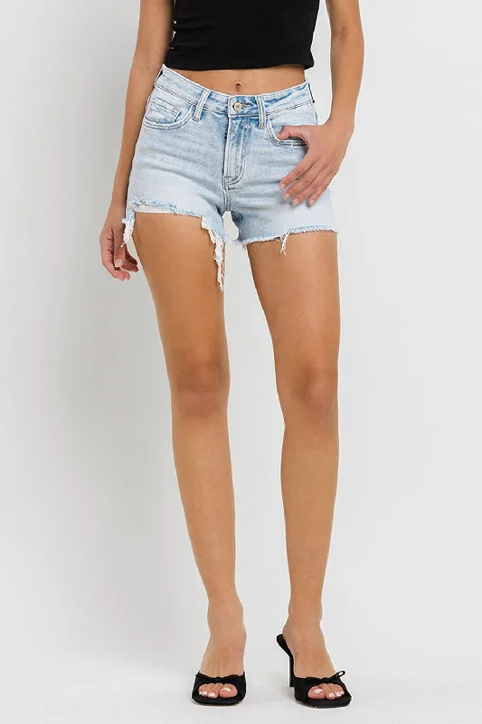 Vervet High Rise Distressed Shorts