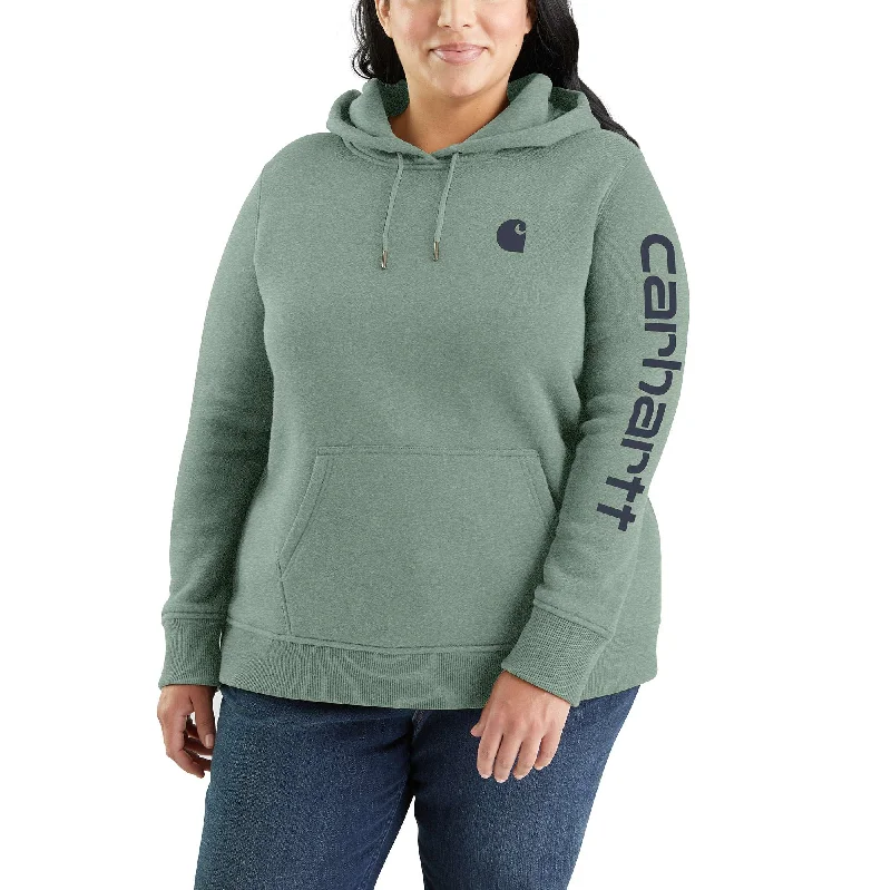 Women's Relaxed Fit Midweight Logo Sleeve Graphic Sweatshirt