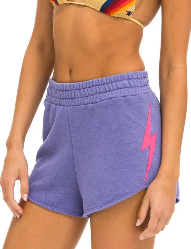 Bolt Stitch Women's Lounger Short, Lavender/Neon Pink