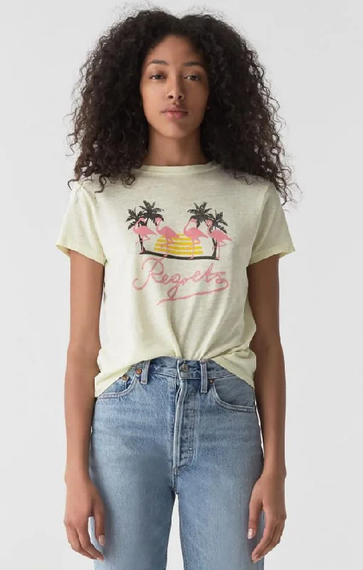 Baby Tee (Flamingo Graphic + Lemonade)