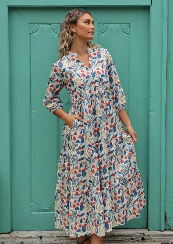 Elder Flower Tiered Maxi Dress