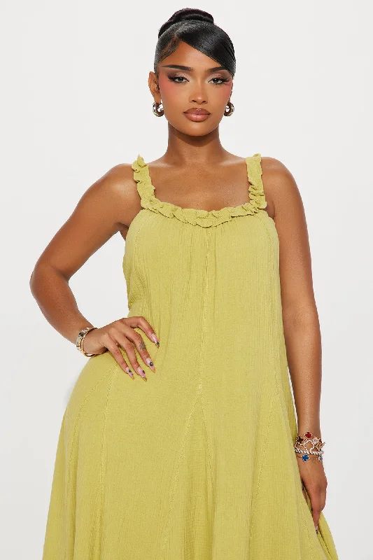 Heide Maxi Dress - Lime