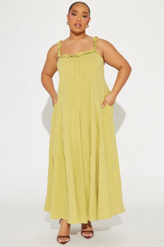 Heide Maxi Dress - Lime