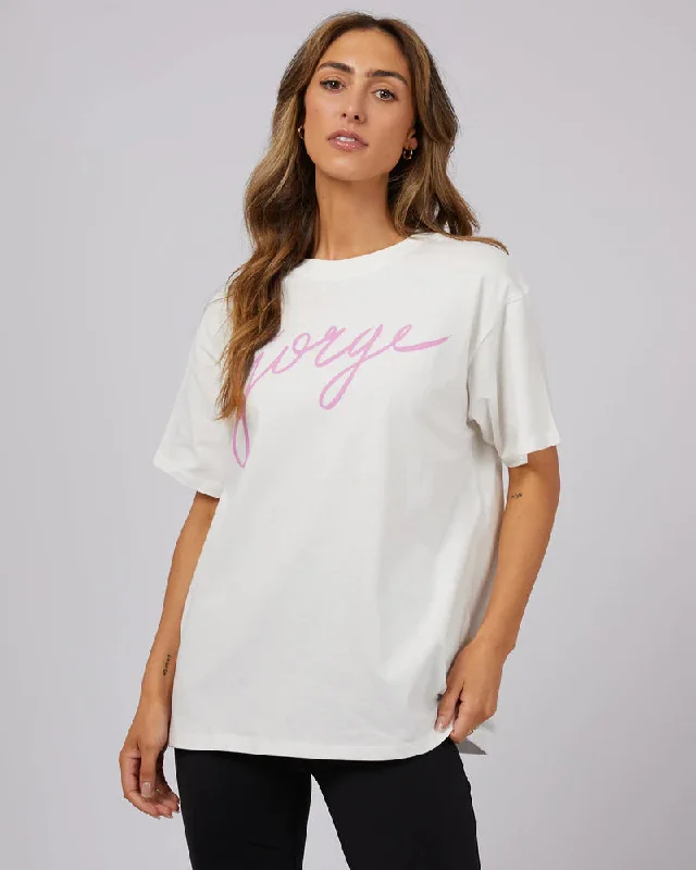 JORGE SCRIPT TEE PINK