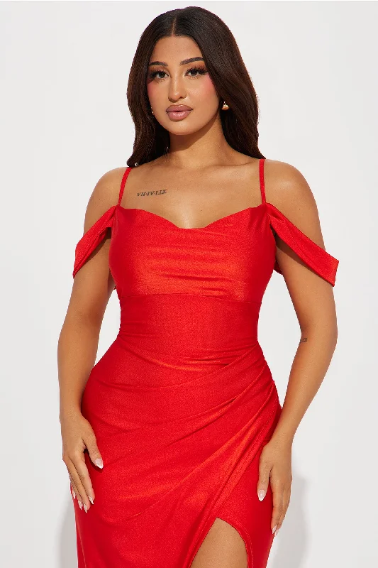 Kelilah Off Shoulder Gown - Orange