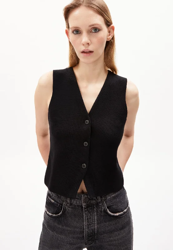 Malkaa Knit Top - Black