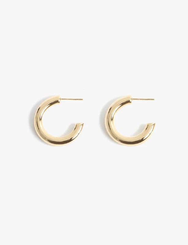 Michaela Hoops 1"", Gold