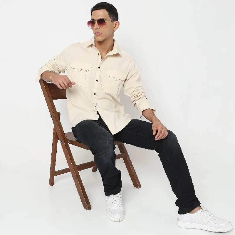 Regular Fit Solid Shirt