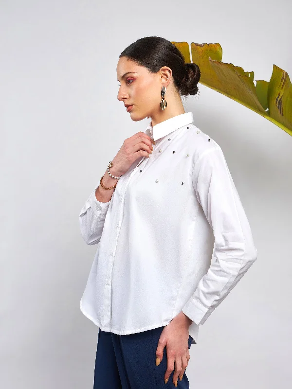 M / White / Poplin