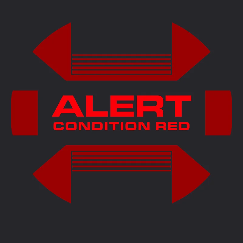 Enterprise Red Alert Black Tee