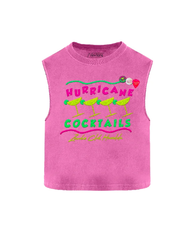 Tee shirt dyer fuschia ""HURRICANE""