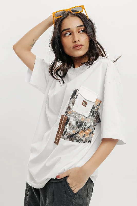 Patchwork White T-Shirt